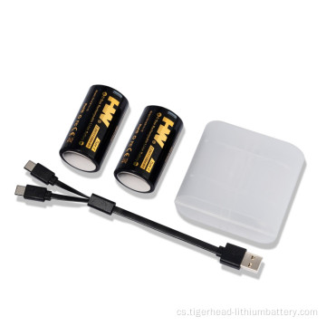 2PCS 1,5VD 11100mWh USB-C dobíjecí lithiová baterie